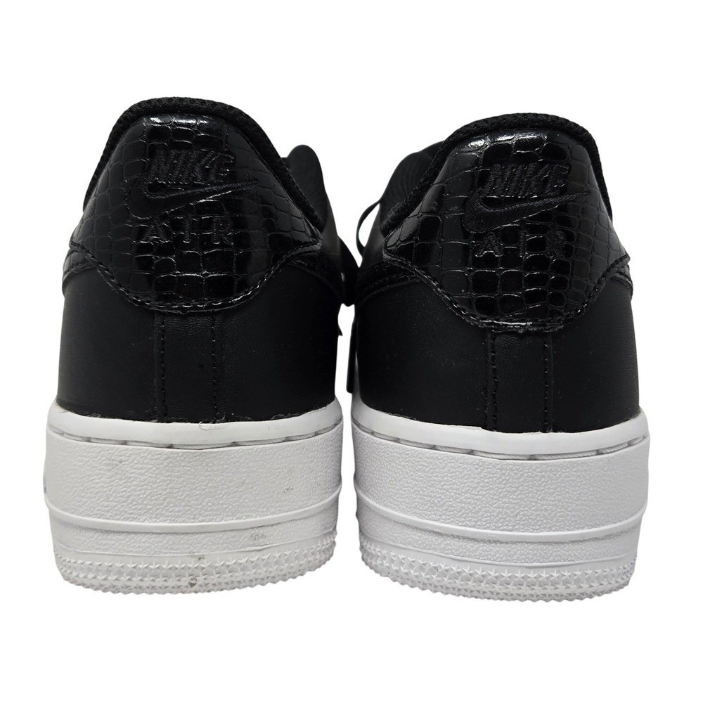 Nike Air Force 1 Low GS 6Y Black White New FV7725-001 Croc Embossed Leather - Picture 6 of 8
